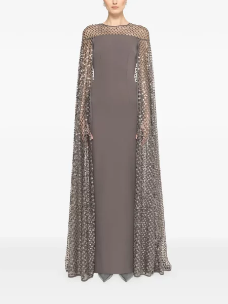 Rochie maxi Nissa de costum gri