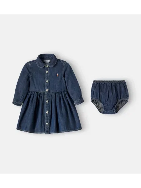 Gyerek denim ruha Polo Ralph Lauren kék