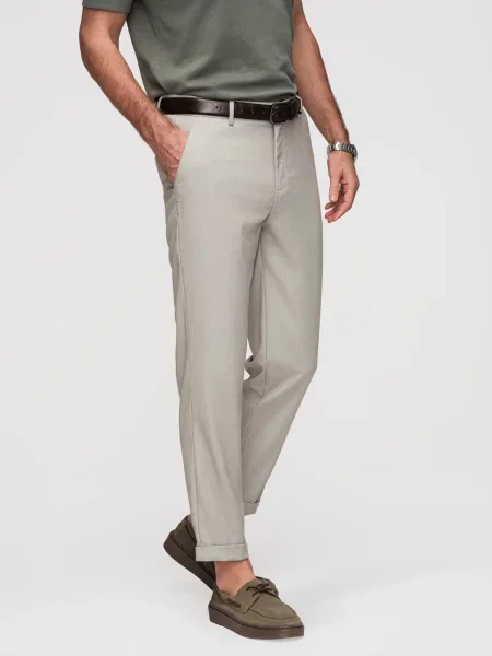 Talie elastică pantaloni chino Ombre gri