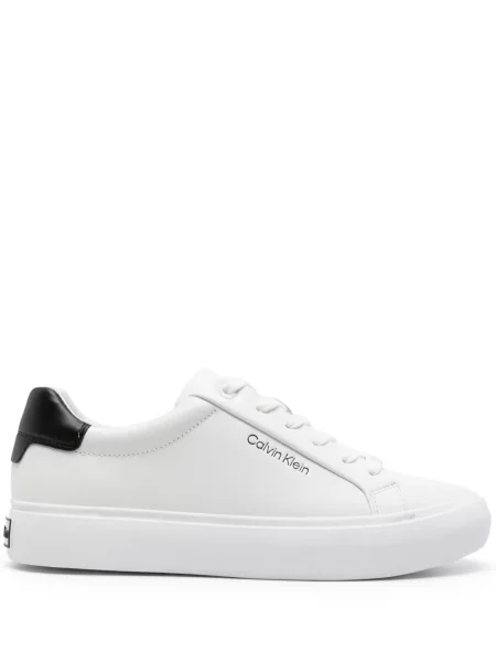 Sneakerși Calvin Klein din piele alb