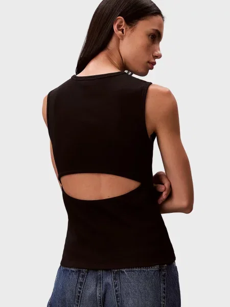 Дитячий топ Calvin Klein Jeans чорний