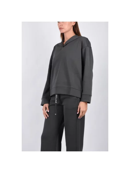 Bluza z kapturem Max Mara z kapturem szara