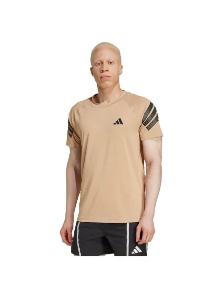 Pruhované tričko Adidas béžová