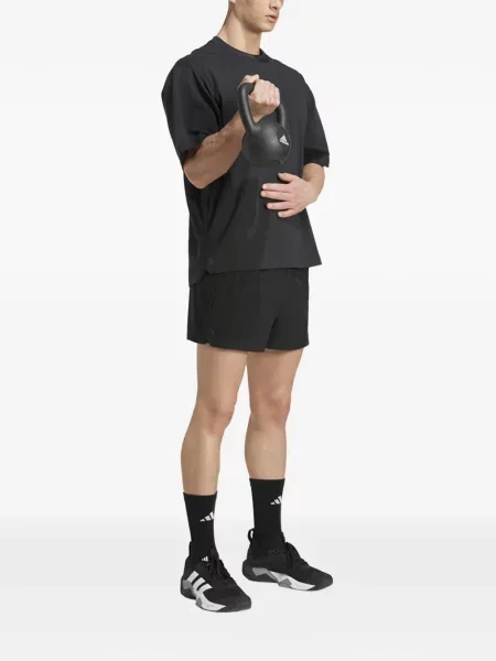 Gulerat fotbal pantaloni scurți Adidas din jerseu albastru
