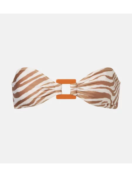 Bikini Same z nadrukiem w zebrę brązowy