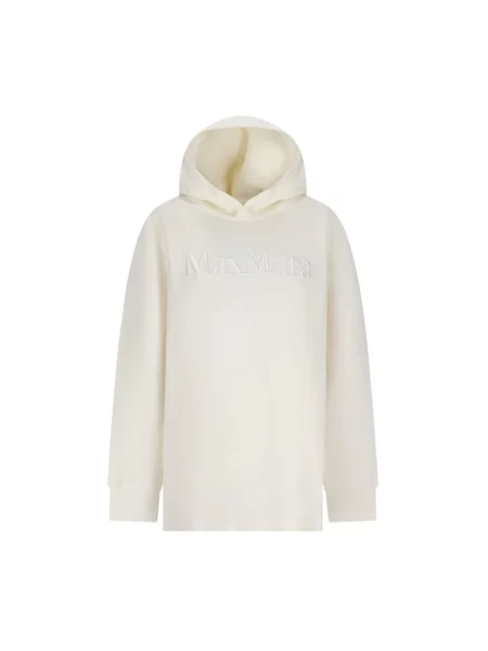 Bluza z kapturem Max Mara biała