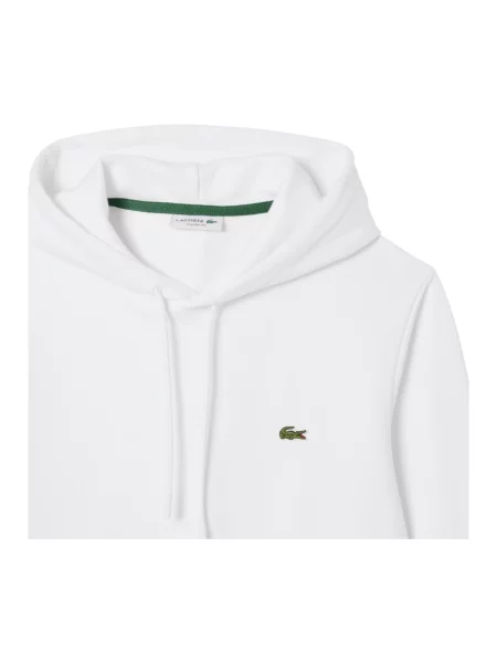 Bluza z kapturem Lacoste z kapturem biała
