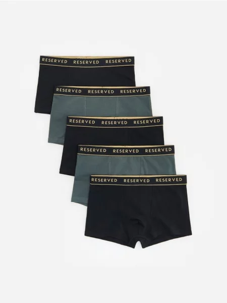Reserved Set de 5 perechi de boxeri classic negru