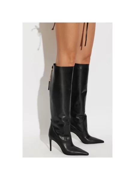 Botki Dsquared2 skórzane czarne