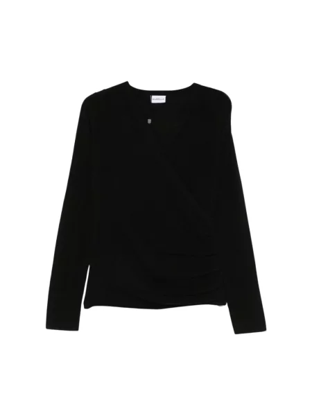 Lniany sweter Marella czarny