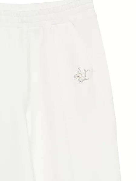 Stras pantaloni Liu Jo alergare alb