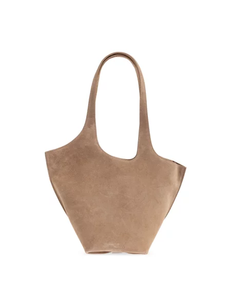 Shopperka The Attico skórzana brązowa