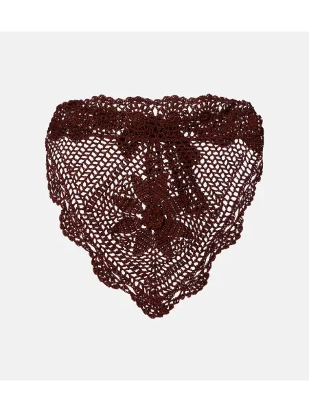 Crop top Anna Kosturova brązowy