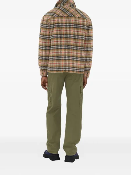 Geacă Burberry în carouri maro