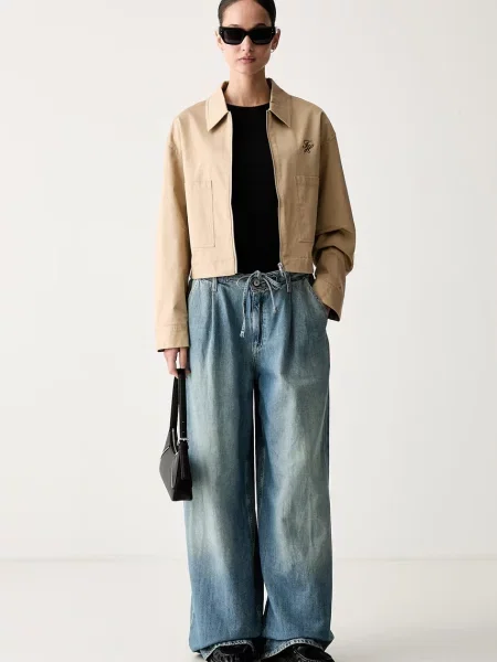 Tommy Jeans Majica Draped črna
