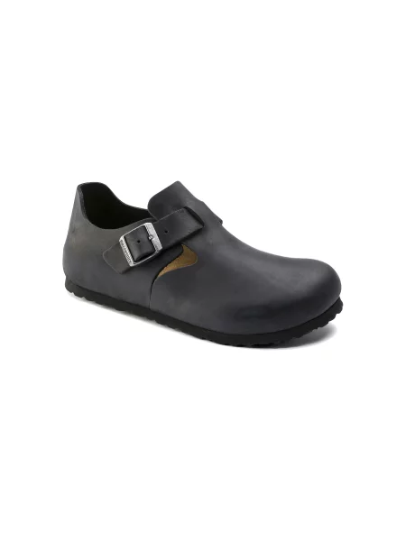 Birkenstock London Oiled Leather Narrow Fit Kobiety Sandały Birkenstock Size: czarny