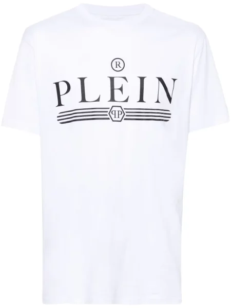 Tricou Philipp Plein cu imagine alb