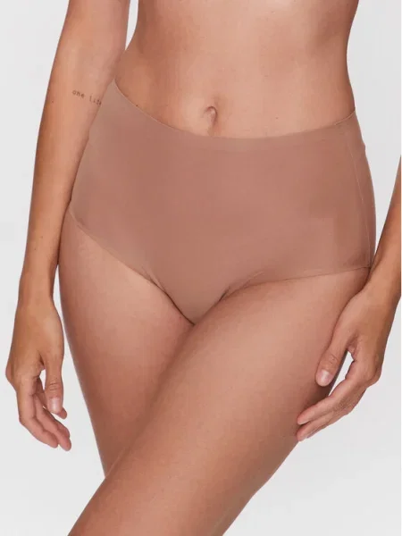 Chantelle Класически бикини с висока талия Soft Stretch кафяв