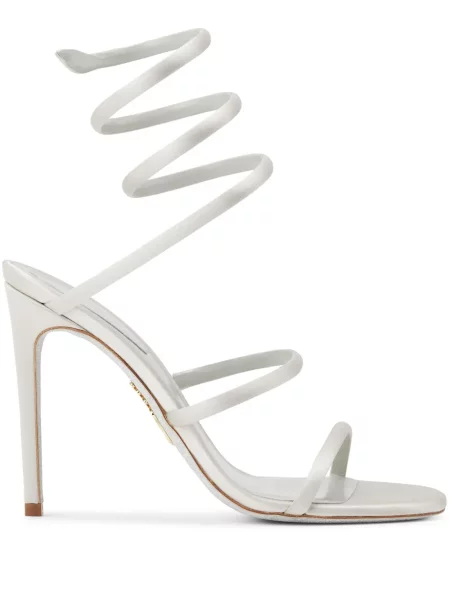 Sandale Rene Caovilla din satin gri