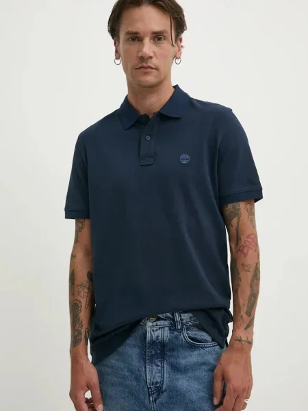 Polo Timberland cu mâneci scurte albastru