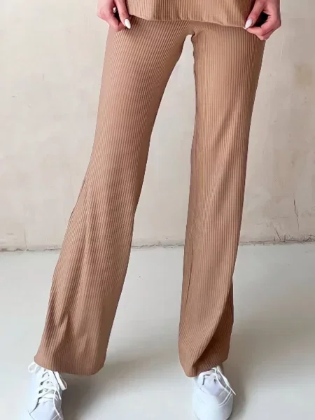 Штани повсякденні LadyLike бавовна/поліестер бежевий