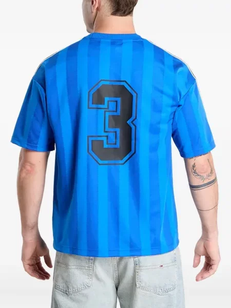 Бягане тениска Adidas с леопардов принт от джърси черно