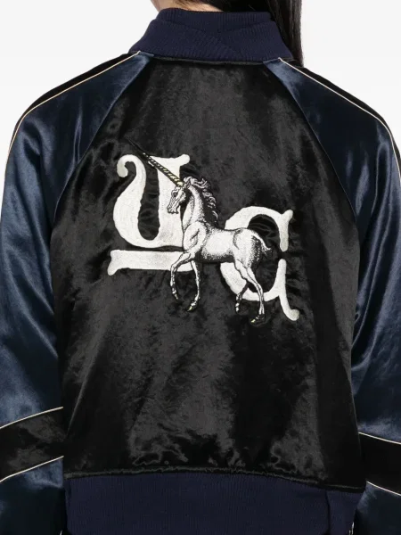 Geacă bomber Undercover cu broderie negru