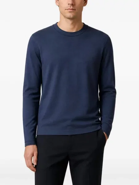 Lung tricou Retori cu decolteu rotund albastru