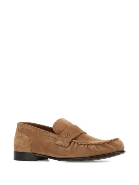 Pantofi loafer Jimmy Choo din piele de căprioară maro