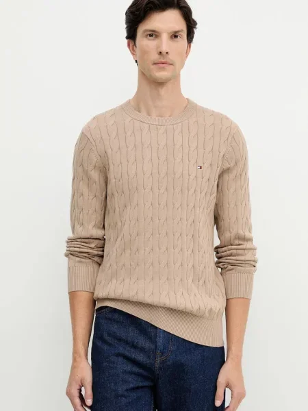 Пуловер Tommy Hilfiger от лека материя бяло