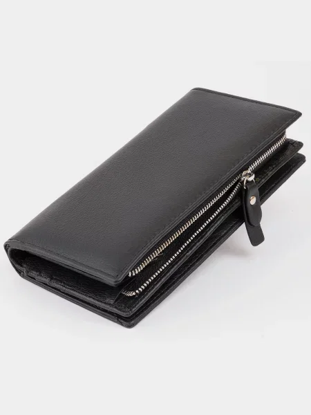 Кожаный кошелек St Leather Accessories черный
