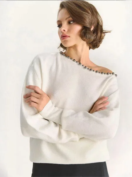 Bianco Lucci Svetr Pullover' bílá