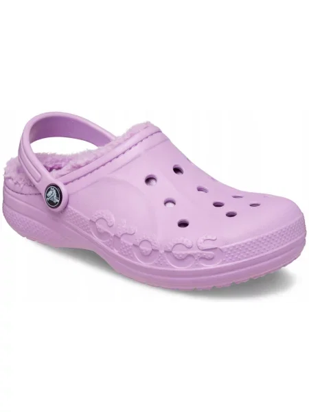 Chodaki Dla Dzieci Crocs Baya Lined Clog fioletowe
