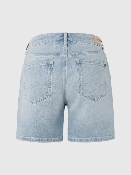 Pepe Jeans Rifľové krátke nohavice Pepe Jeans SKINNY SHORT HW modrá