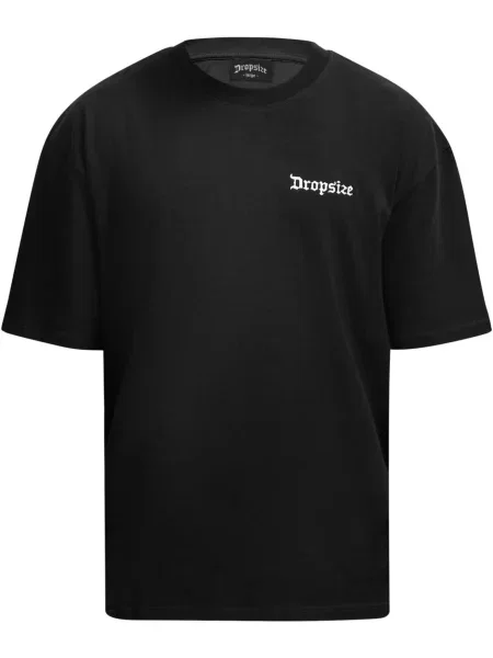 Dropsize Tričko šedá / červená / černá bílá