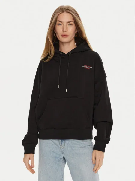 Дънки Guess с принт черно