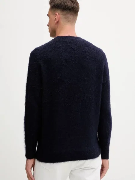 Svetr s příměsí vlny Tommy Hilfiger tmavomodrá