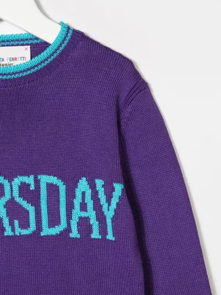 Sweter dziecięcy Alberta Ferretti fioletowy