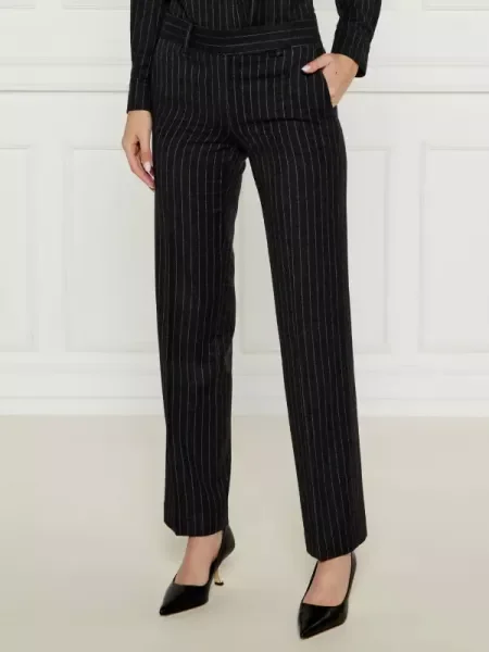 Michael Kors De lână pantaloni de tricot | Straight fit gri