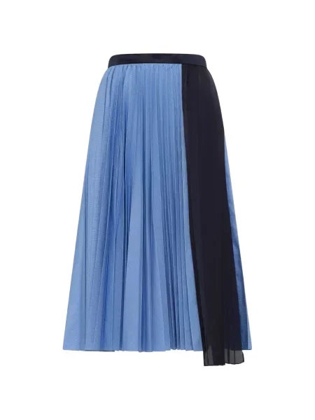 Fustă midi Sacai drapată albastru