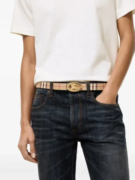 Cu centură reversibil curea Burberry în carouri