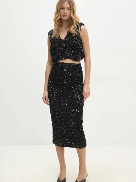 Answear Lab bluză și fustă negru