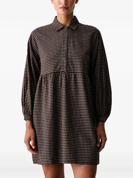 Rochie mini Marc O'polo în carouri cu imagine maro