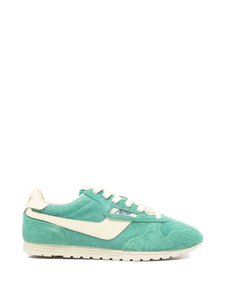 Sneakerși Autry din piele de căprioară verde