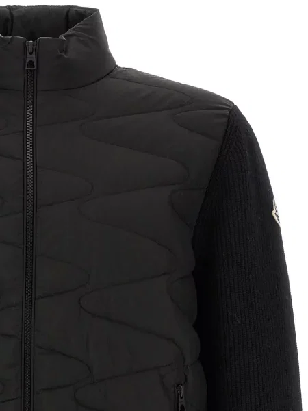 Matlasat geacă Moncler negru