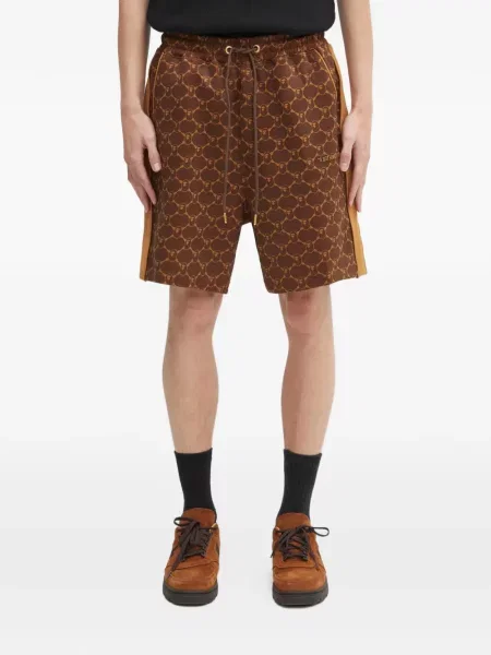 Pantaloni scurți A Bathing Ape® cu dungi maro