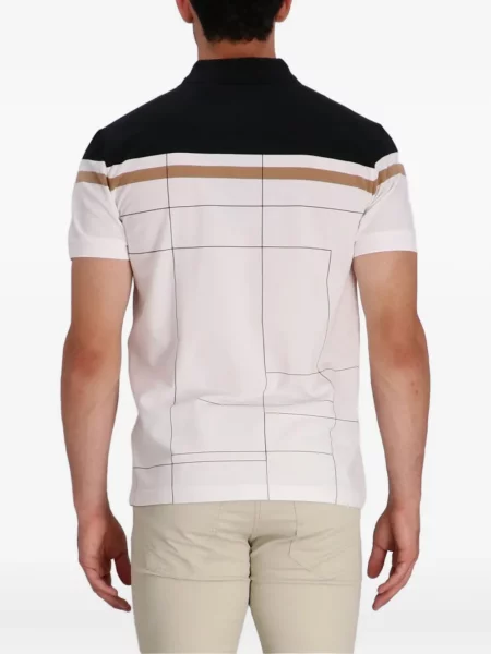 Scurt tricou polo Boss alb