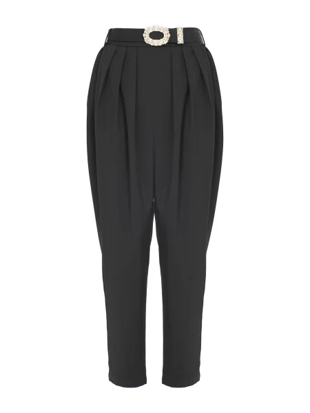 Influencer Kalhoty se sklady v pase černá