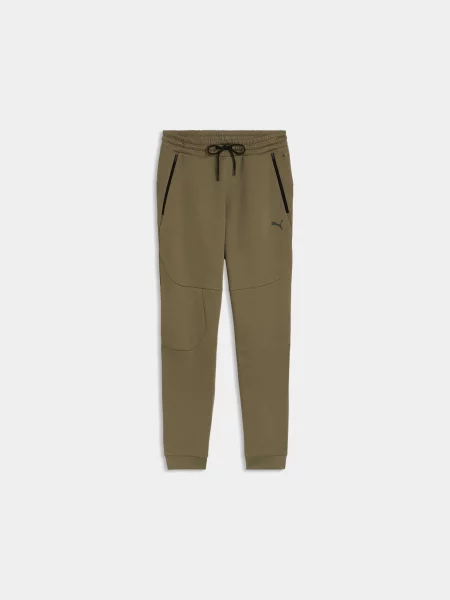 Спортивні штани PUMA Tech Sweatpants Dk Cl комбінований верх зелений