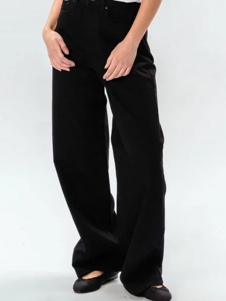 TEESHOPPEN Jeans Wide negru